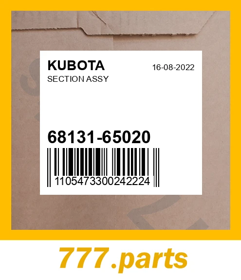 68131-65020 SECTION ASSY fits KUBOTA